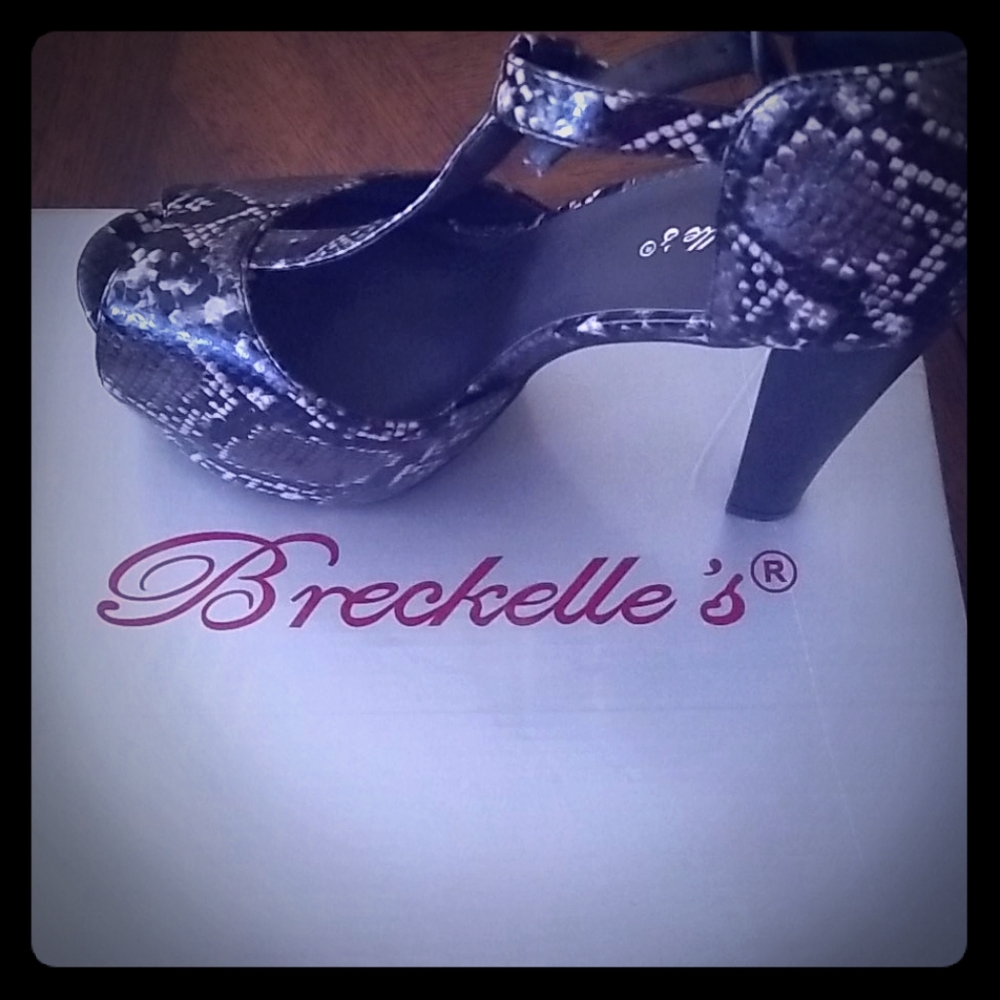 BRINA-41 Snakeskin 4inch heels